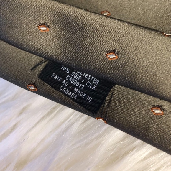 Vintage Christian Dior Monsieur Poly/Silk Neck Tie - Olive Green - Picture 3 of 4